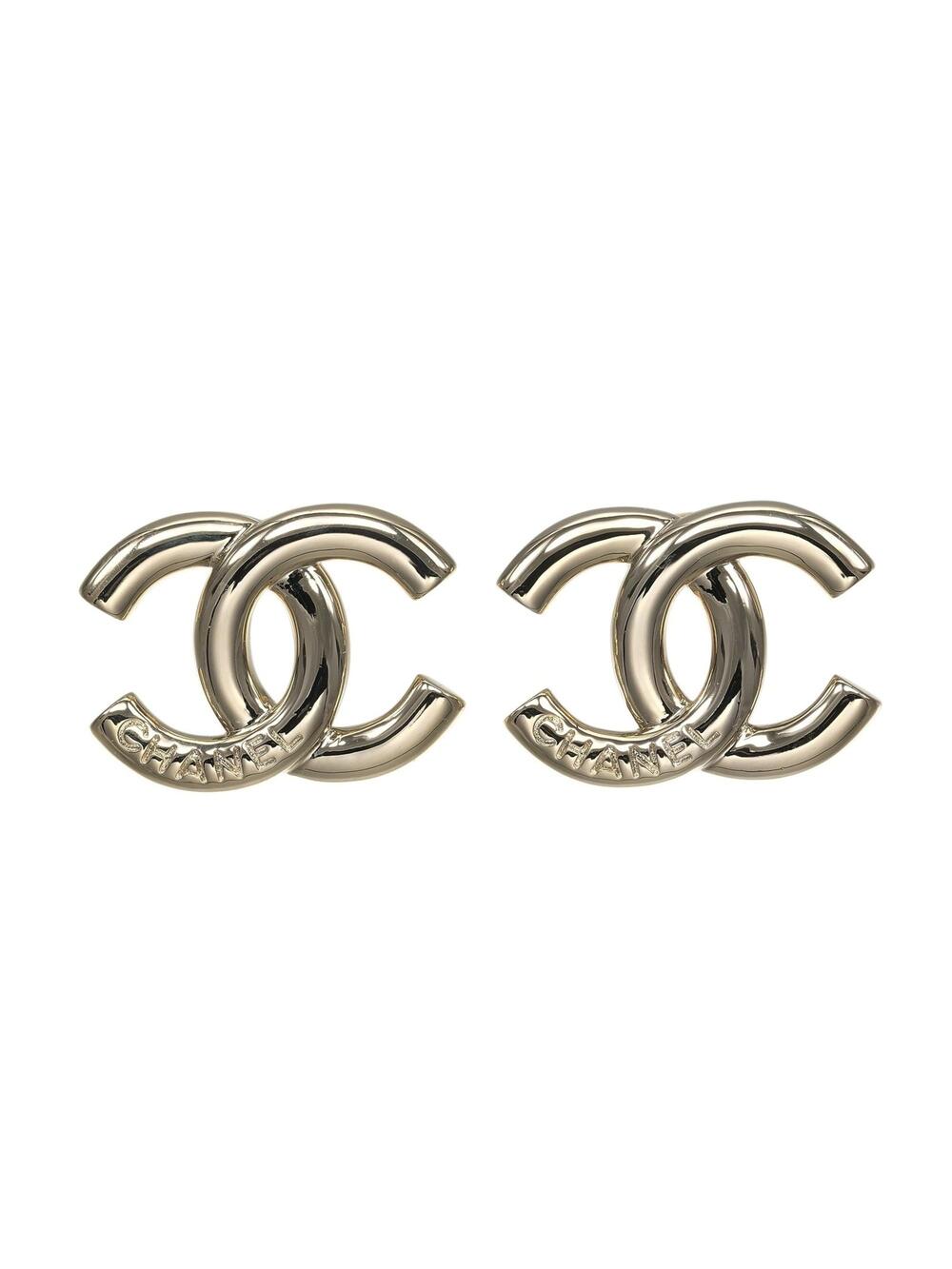 Chanel Cc Logo Earrings Metal Gold-Tone #347200C15B